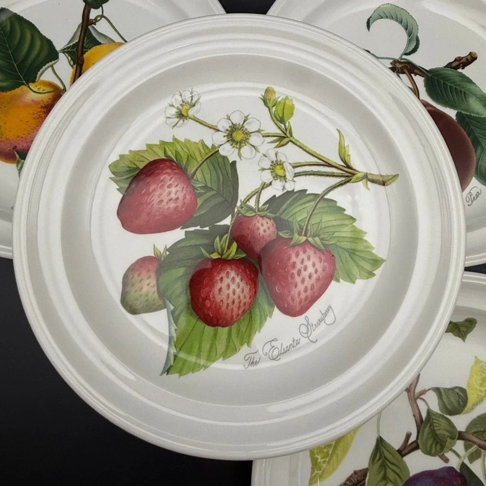 Set Of 4 Portmeirion Pomona Goddess of Fruits Salad Plates 8 1/2